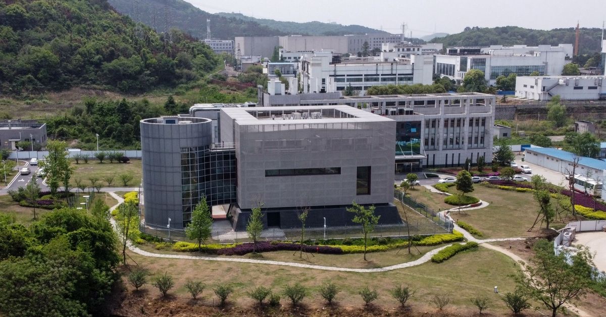 An aerial view shows the P4 laboratory at the Wuhan Institute of Virology in Wuhan in China's central Hubei province on April 17, 2020. - The P4 epidemiological laboratory was built in co-operation with French bio-industrial firm Institut Merieux and the Chinese Academy of Sciences. The facility is among a handful of labs around the world cleared to handle Class 4 pathogens (P4) - dangerous viruses that pose a high risk of person-to-person transmission. (Photo by Hector RETAMAL / AFP) (Photo by HECTOR RETAMAL/AFP via Getty Images) (HECTOR RETAMAL/AFP via Getty Images)