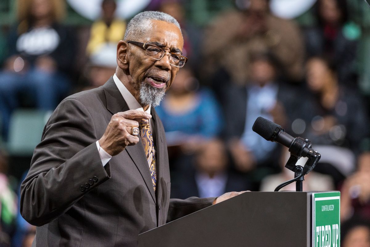 Illinois US Congressman Bobby Rush speaks to the crowd at a rally for Illinois Governor Pat Quinn at the Chicago State University Convocation Center on the South side of Chicago. (Photo by Ralf-Finn Hestoft/Corbis via Getty Images) (Ralf-Finn Hestoft/Corbis via Getty Images)