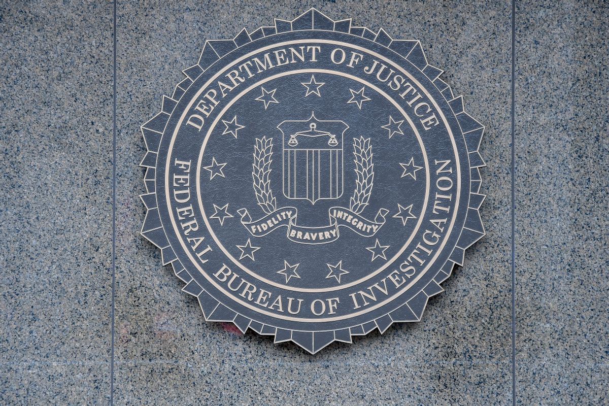 Close-up of the seal of the Federal Bureau of Investigation (FBI) of the wall of J Edgar Hoover FBI Building, Washington DC, January 21, 2017. (Photo by Mark Reinstein/Corbis via Getty Images) (Getty Images)