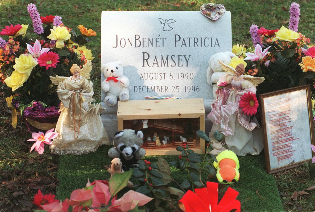 (Original Caption) The grave of JonBenet Ramsey, it is still not known who murdered her. (Photo by Chris Rank/Sygma via Getty Images) (Chris Rank/Sygma via Getty Images)