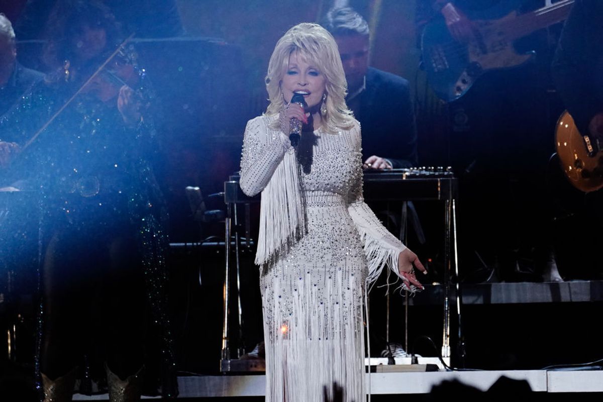 NASHVILLE, TENNESSEE - NOVEMBER 13:  (FOR EDITORIAL USE ONLY)  Dolly Parton performs onstage at the 53rd annual CMA Awards at the Bridgestone Arena on November 13, 2019 in Nashville, Tennessee. (Photo by Mickey Bernal/WireImage) (Mickey Bernal / Contributor, Getty Images)