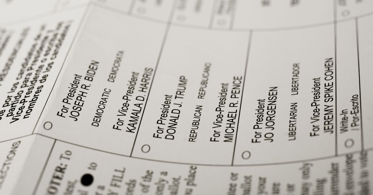 Reading, PA - September 28: A detail photo of the section of the ballot with the selections for President. Joseph R. Biden, Donald J. Trump, , and Jo Jorgensen. Mail in Ballot materials for the Nov. 3, 2020 election, photographed at the Election Services Office for Berks County Pennsylvania, in Reading, PA Monday morning September 28, 2020. (Photo by Ben Hasty/MediaNews Group/Reading Eagle via Getty Images) (Ben Hasty/MediaNews Group/Reading Eagle via Getty Images))