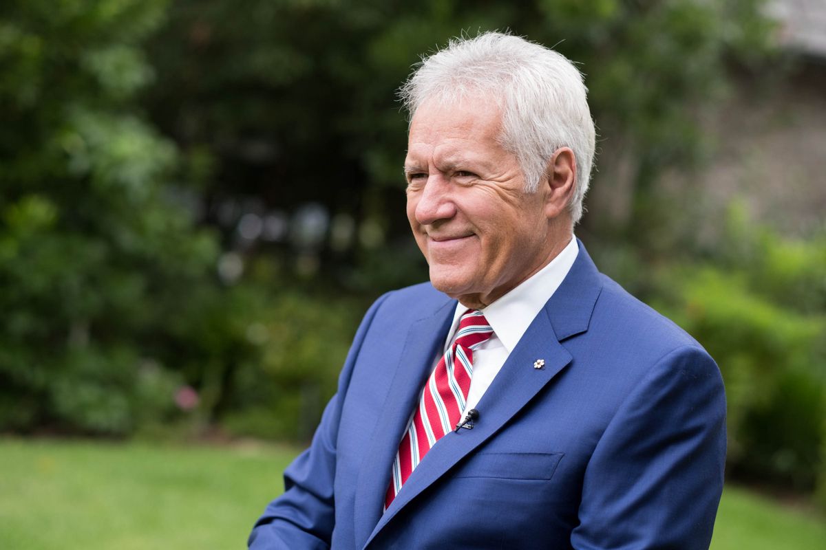LOS ANGELES, CA - JUNE 30:  TV personality Alex Trebek attends the 150th anniversary of Canada's Confederation at the Official Residence of Canada on June 30, 2017 in Los Angeles, California.  (Photo by Emma McIntyre/Getty Images) (Emma McIntyre/Getty Images)