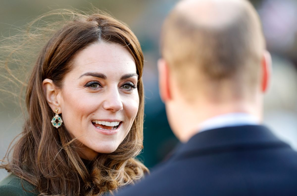 BRADFORD, UNITED KINGDOM - JANUARY 15: (EMBARGOED FOR PUBLICATION IN UK NEWSPAPERS UNTIL 24 HOURS AFTER CREATE DATE AND TIME) Catherine, Duchess of Cambridge and Prince William, Duke of Cambridge visit Bradford's Centenary Square to meet members of the public during a walkabout on January 15, 2020 in Bradford, England. (Photo by Max Mumby/Indigo/Getty Images) (Max Mumby/Indigo/Getty Images)