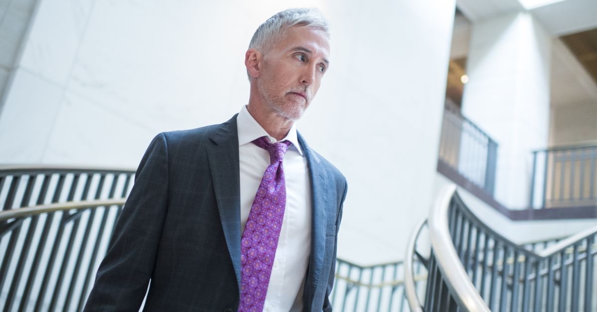 UNITED STATES - JULY 25: Rep. Trey Gowdy, R-S.C. arrives for a House Intelligence Committee meeting in the Capitol Visitor Center with Jared Kushner, White House adviser and President Trump's son-in-law, to discuss the allegations of Russian interference in the 2016 election on July 25, 2017. (Photo By Tom Williams/CQ Roll Call) (Tom Williams/CQ Roll Call)