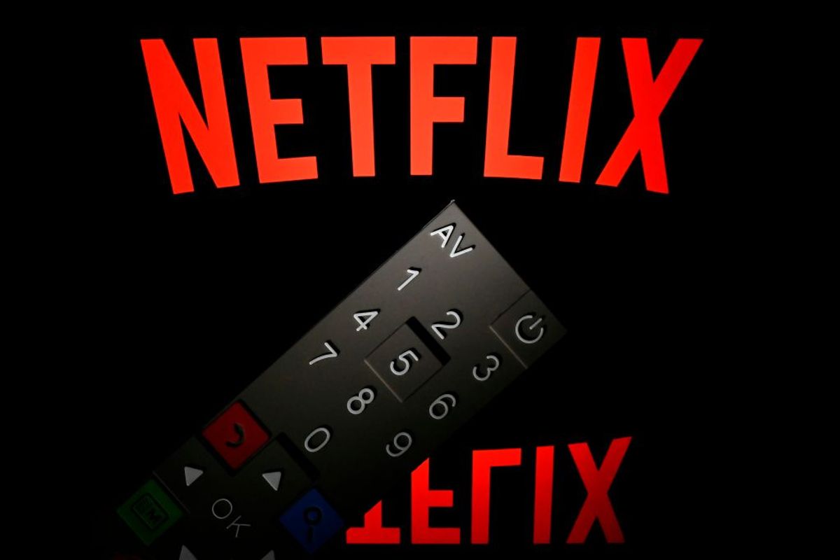 This illustration picture taken on April 21, 2018 in Paris shows the logo of the Netflix entertainment company, displayed on a tablet screen with a remote control in front of it. (Photo by Lionel BONAVENTURE / AFP)        (Photo credit should read LIONEL BONAVENTURE/AFP via Getty Images) ( LIONEL BONAVENTURE / Contributor, Getty Images)