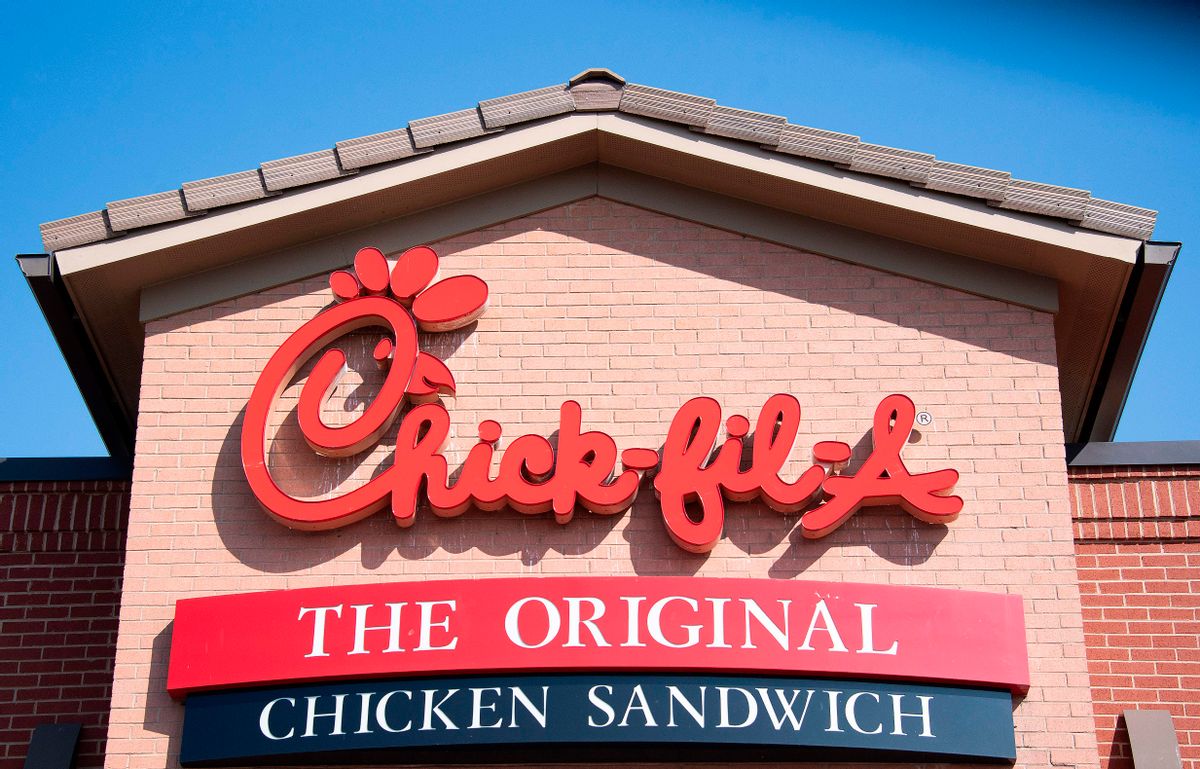 Chick-fil-a chain restaurant in Middletown, DE, on July 26, 2019. (Photo by JIM WATSON / AFP)        (Photo credit should read JIM WATSON/AFP via Getty Images) (IM WATSON/AFP via Getty Images)