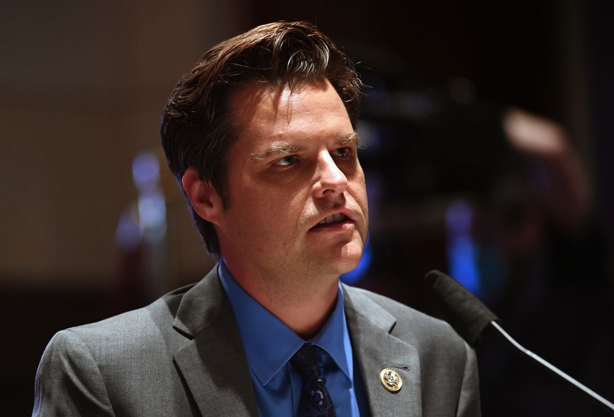 WASHINGTON, DC - JUNE 17: Rep. Matt Gaetz (R-FL) delivers remarks during the House Judiciary Committee markup of H.R. 7120, the "George Floyd Justice in Policing Act of 2020," on Capitol Hill on June 17, 2020 in Washington, DC. The bill addresses police reforms in the United States and includes provisions to curb police misconduct and the use of excessive force. (Photo by Kevin Dietsch-Pool/Getty Images) (Kevin Dietsch-Pool/Getty Images)