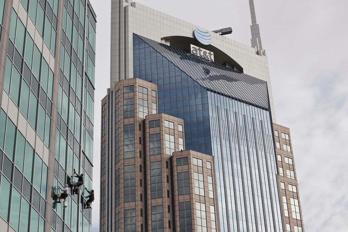 The AT&amp;T building in downtown Nashville. (Photo by James Leynse/Corbis via Getty Images)