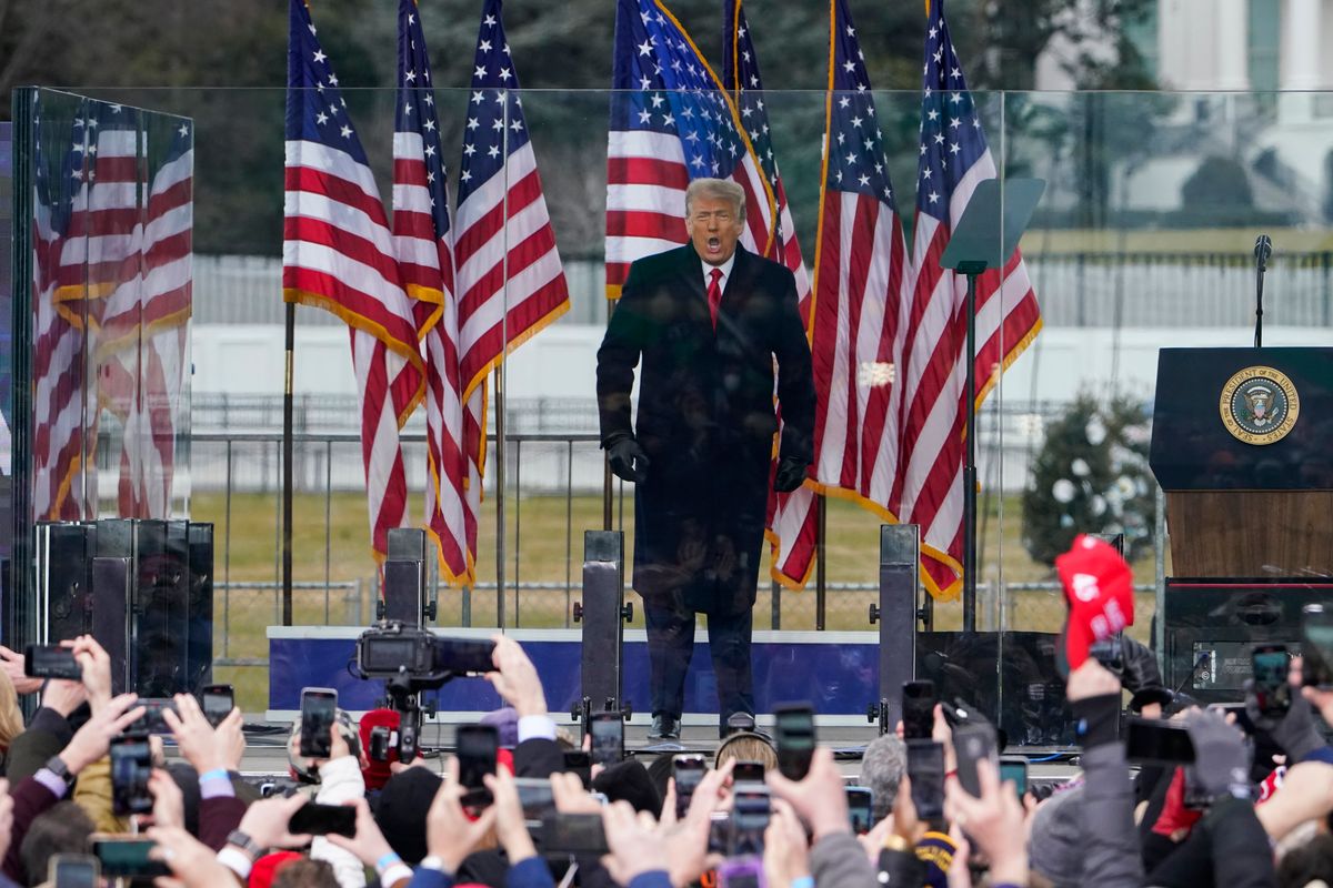 President Donald Trump arrives to speak at a rally Wednesday, Jan. 6, 2021, in Washington. (AP Photo/Jacquelyn Martin) (AP Photo/Jacquelyn Martin)