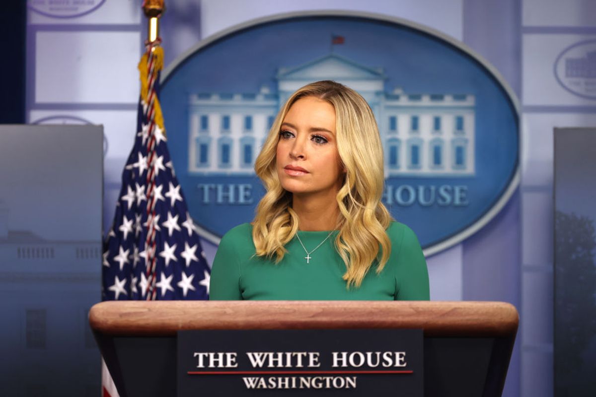 WASHINGTON, DC - NOVEMBER 20: - White House Press Secretary Kayleigh McEnany speaks during a White House press briefing in the James Brady Press Briefing Room at the White House on November 20, 2020 in Washington, DC. The White House held a press briefing as U.S. President Donald Trump continues to challenge the results of the 2020 Presidential election. (Photo by Tasos Katopodis/Getty Images) (Getty Images)