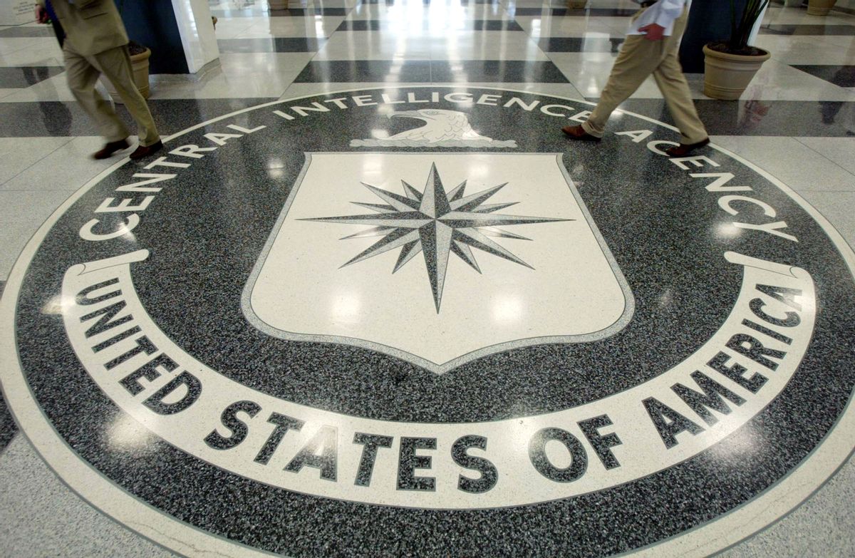 LANGLEY, VA - JULY 9: The CIA symbol is shown on the floor of CIA Headquarters, July 9, 2004 at CIA headquarters in Langley, Virginia. Earlier today the Senate Intelligence Committee released its report on the numerous failures in the CIA reporting of alleged Iraqi weapons of mass destruction.  (Photo by Mark Wilson/Getty Images) (Mark Wilson/Getty Images)