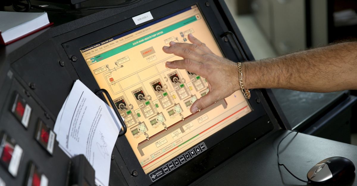 MIAMI, FL - JANUARY 30:  A control panel is seen at the Miami Dade County Water Systems treatment plant as the department prepares for any problems on Super bowl Sunday if demand for water is too much due to a spike in bathroom trips that could impact household water pressure on January 30, 2015 in Miami, Florida. The Water department has found that on footballs biggest day: water pressure can drop by as much as 18-22 pounds per square inch right at the two-minute warning of the first half and continue throughout halftime, as well as right after the game. Due to the spike in use the department will be monitoring the systems demand and may add another pump to the system at each plant to compensate for the decrease in pressure.  (Photo by Joe Raedle/Getty Images) (oe Raedle / Getty Images)
