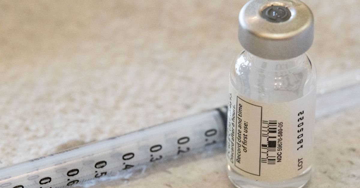CHARLESTON, WEST VIRGINIA, UNITED STATES - 2021/04/08: Vial of the vaccine lies next to a syringe during the vaccination in Riggleman Hall.
The Kanawha-Charleston Health Department led a vaccination effort on the campus of the University of Charleston. 1,800 doses of the Johnson &amp; Johnson Janssen Covid-19 vaccine were on hand to be given out to all persons aged 16 years and older. (Photo by Stephen Zenner/SOPA Images/LightRocket via Getty Images) (Stephen Zenner/SOPA Images/LightRocket via Getty Images)