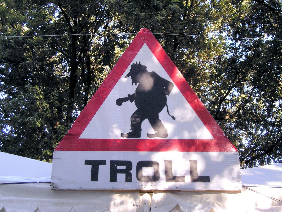 Troll warning sign. (Wikimedia Commons/Gil CC BY-S.A. 2.0)