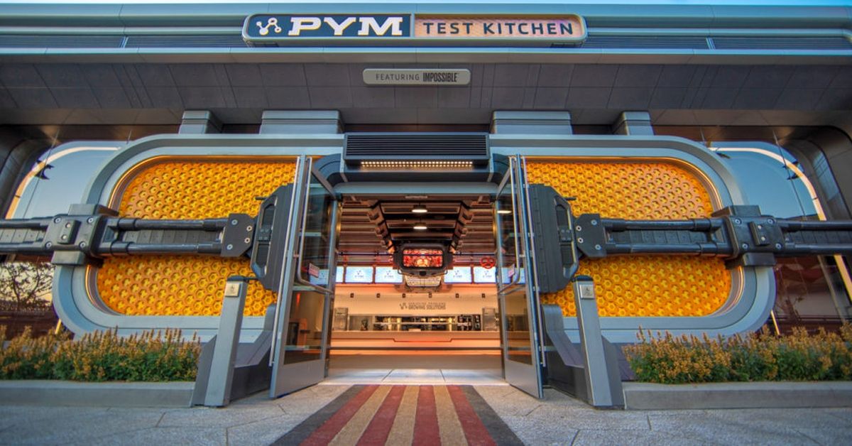 Opening June 4, 2021, Avengers Campus at Disney California Adventure Park in Anaheim, California, will offer dishes that are rich in both flavor and storytelling. Just as Ant-Man and The Wasp used shrinking and growing technology, Pym Test Kitchen, featuring ImpossibleTM Foods applies this science to innovative food. Pym Test Kitchen uses ÒPym ParticlesÓ to showcase normal foods at unusual scales, including shareable bites, inventive entrees and sweet treats. (Christian Thompson/Disneyland Resort) (Christian Thompson/Disneyland Resort)