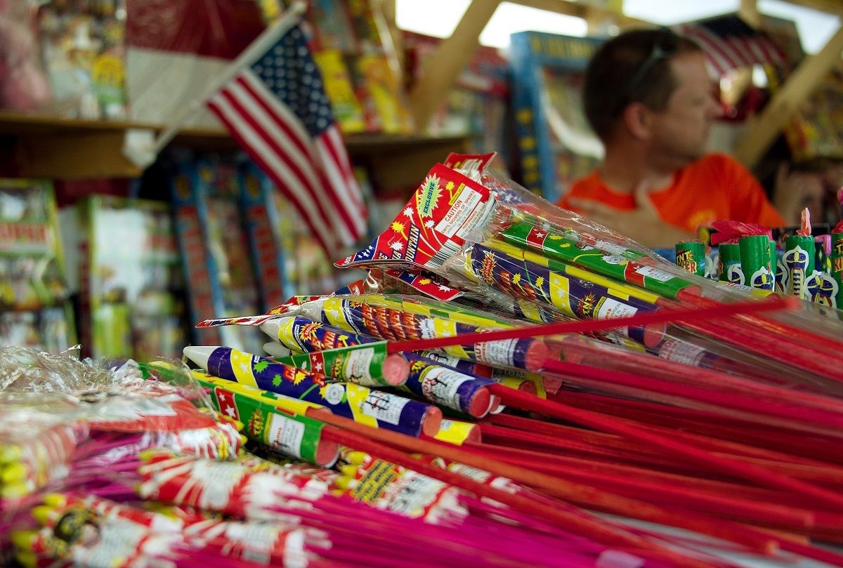 As the US Independence Day holiday approaches, fireworks rest on the counter for sale at the stand in Washington on July 3, 2012.      AFP PHOTO/Jim Watson        (Photo credit should read JIM WATSON/AFP/GettyImages) (Getty Images)