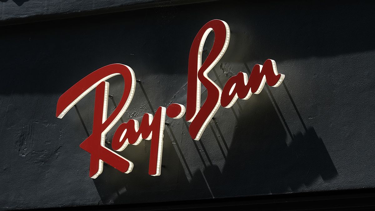 THE HAGUE, NETHERLANDS - JUNE 24: A logo of Ray-Ban, luxury sunglasses and eyeglasses brand, is pictured outside its store on June 24, 2020 in The Hague, Netherlands. (Photo by Yuriko Nakao/Getty Images) (Yuriko Nakao/Getty Images)