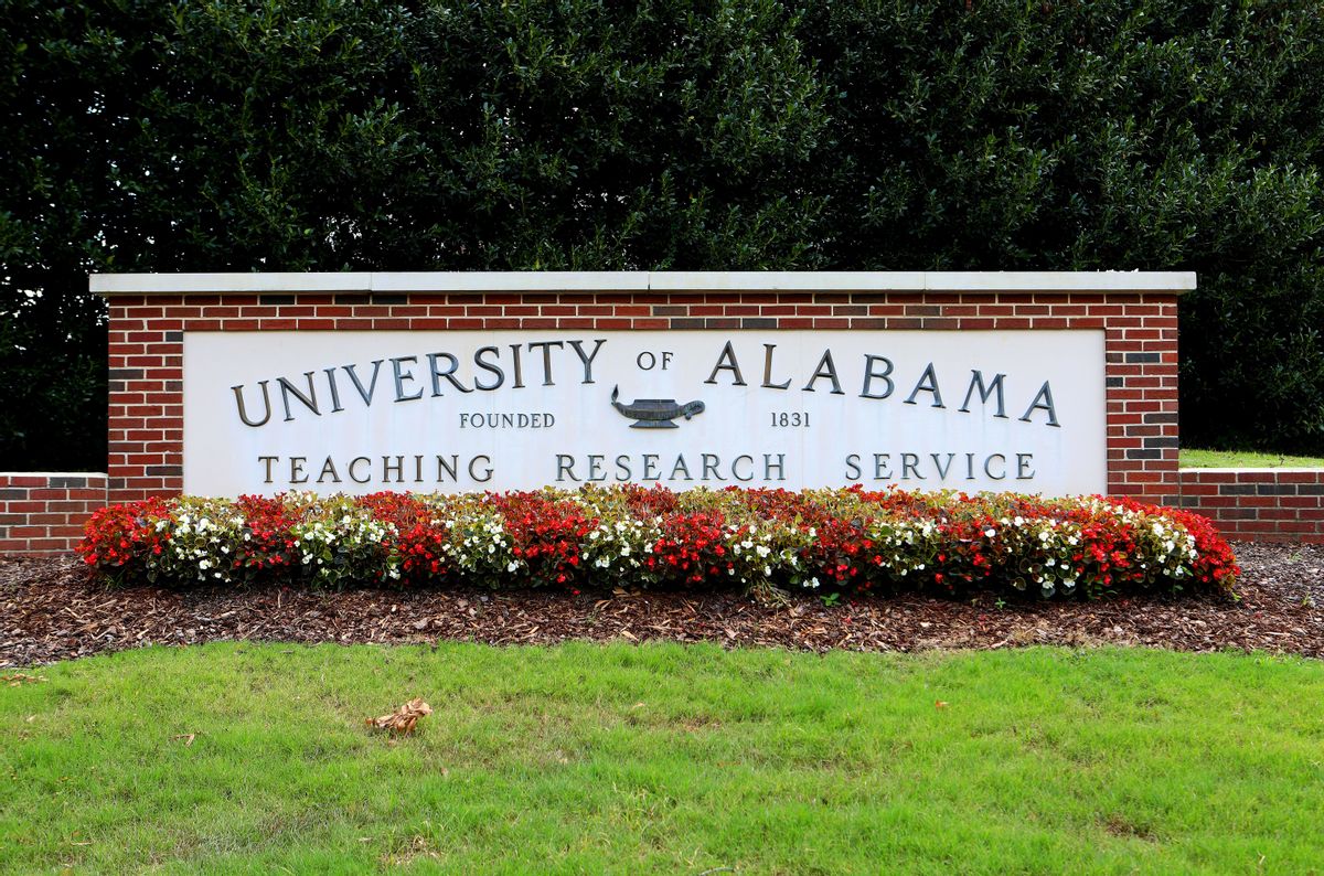 TUSCALOOSA, AL - JULY 05:  University Of Alabama signage at the University Of Alabama in Tuscaloosa, Alabama on July 5, 2018.  (Photo By Raymond Boyd/Getty Images) (Raymond Boyd/Getty Images)