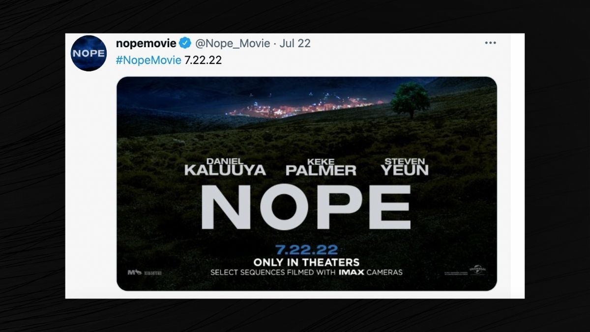  (Screenshot, "Nope" movie Twitter page)