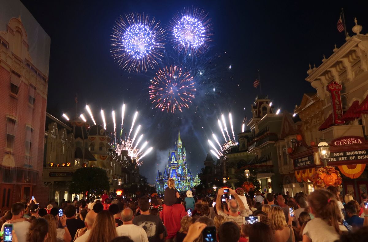 LAKE BUENA VISTA, FL - OCTOBER 10: Fireworks explode over Cinderella Castle during the Happily Ever After fireworks show at the Walt Disney World, Magic Kingdom entertainment park on October 10, 2018 in Lake Buena Vista, Florida. (Photo by Gary Hershorn/Getty Images) (Gary Hershorn/Getty Images (2018))
