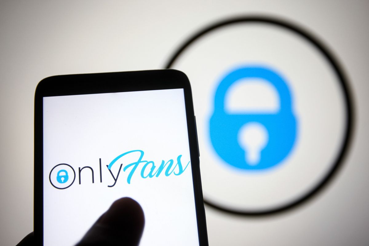 UKRAINE - 2021/08/20: In this photo illustration, OnlyFans logo of a content subscription service is seen displayed on a smartphone. (Photo Illustration by Pavlo Gonchar/SOPA Images/LightRocket via Getty Images) (SOPA Images / Contributor)