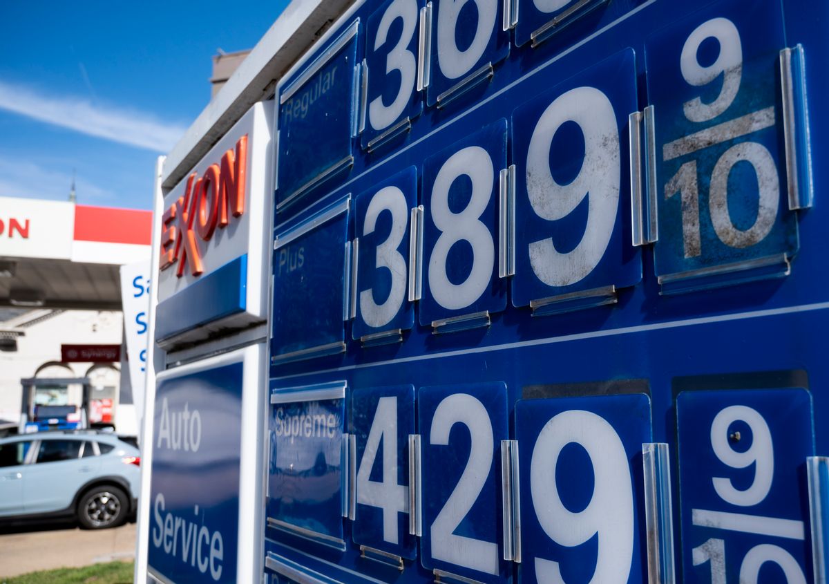 UNITED STATES - MARCH 15: Gas prices are displayed at the Exxon station on Capitol HIll in Washington on Monday, March 15, 2021. (Photo By Bill Clark/CQ-Roll Call, Inc via Getty Images) (Bill Clark/CQ-Roll Call, Inc via Getty Images)