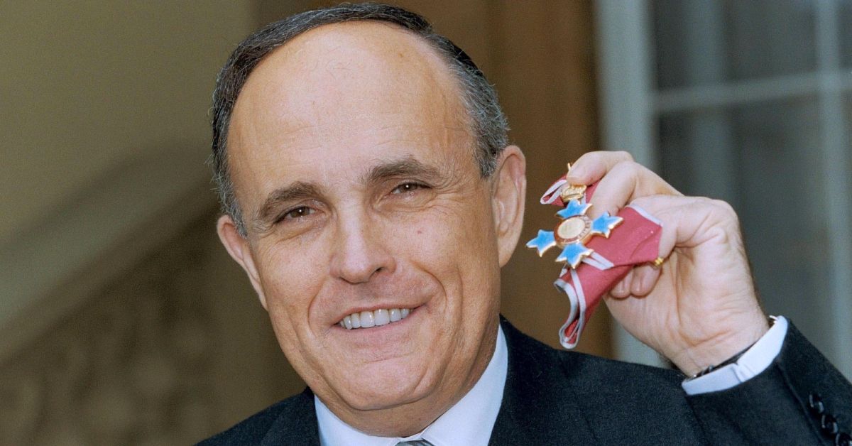 Rudolph Giuliani, Former Mayor of New York  Outside Buckingham Palace after receiving an Honorary Knighthood from the Queen. (Photo by Photoshot/Getty Images) (Photoshot/Getty Images)