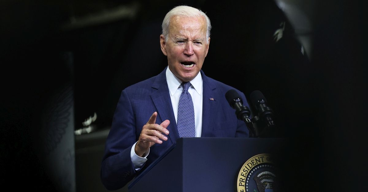 KEARNY, NEW JERSEY - OCTOBER 25: U.S. President Joe Biden gives a speech on his Bipartisan Infrastructure Deal and Build Back Better Agenda at the NJ Transit Meadowlands Maintenance Complex on October 25, 2021 in Kearny, New Jersey. On Thursday during a CNN Town Hall, President Joe Biden announced that a deal to pass major infrastructure and social spending measures was close to being done. House Speaker Nancy Pelosi also announced on Sunday that she expects Democrats to have an "agreement" on a framework for the social safety net plan and a vote on the bipartisan infrastructure bill in the next week. The reconciliation package, which was slated at first to cost $3.5 trillion, would still be the biggest support to expanding education, health care and child care support, and also help to fight the climate crisis as well as make further investments in infrastructure. Congress still needs to pass a bipartisan infrastructure bill by October 31 before the extension of funding for surface transportation expires.  (Photo by Michael M. Santiago/Getty Images) (Michael M. Santiago/Getty Images)