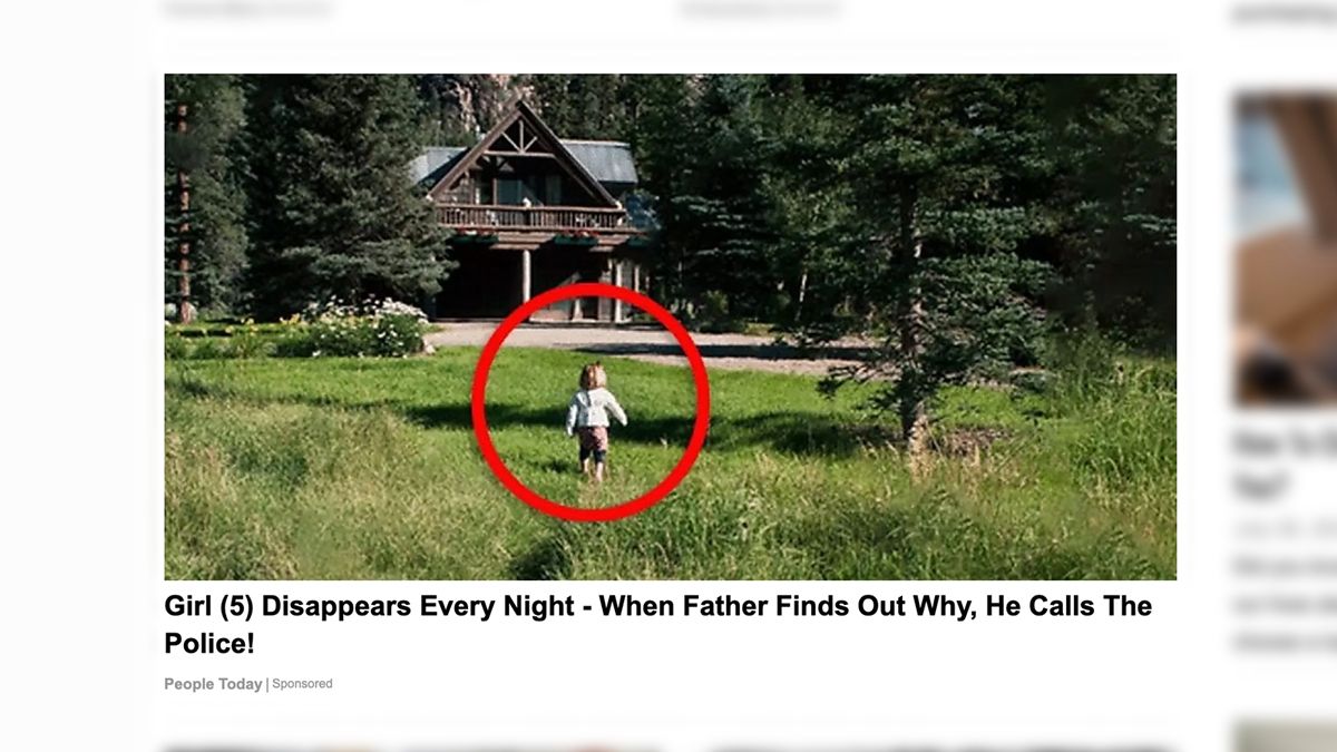 An ad claimed that a girl disappears every night and that when a father finds out why he calls the police. (Richouses)