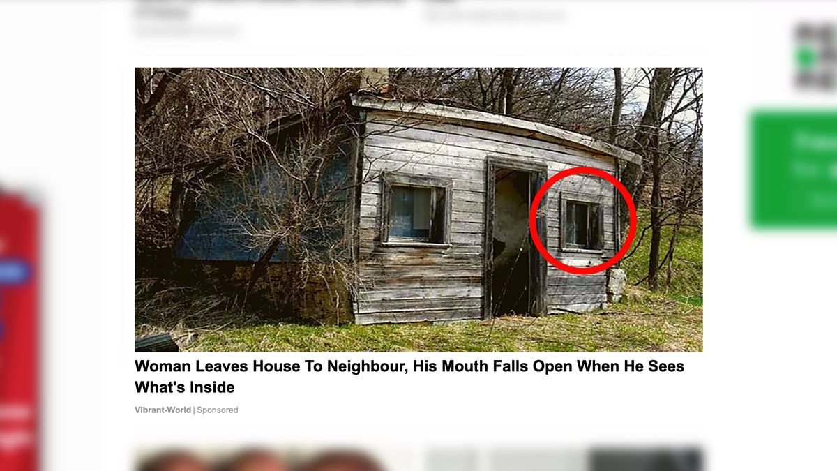 According to an ad a woman leaves house to neighbour his mouth falls open when he sees what's inside. (dailyforest.com)
