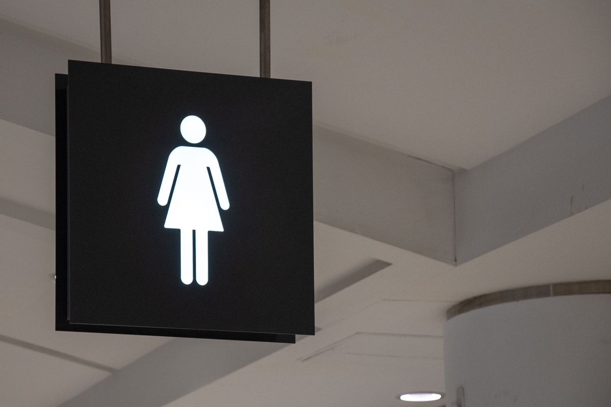 TORONTO, ONTARIO, CANADA - 2019/02/02: Public sign in a washroom or bathroom destined for women in Pearson International Airport. (Photo by Roberto Machado Noa/LightRocket via Getty Images) (Roberto Machado Noa/LightRocket via Getty Images)