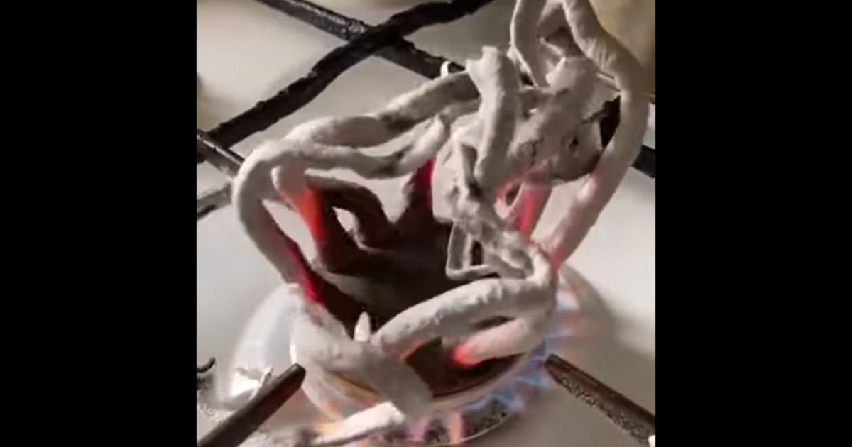 A video on Reddit claimed to show pills burning on top of a stove and they turned out to be calcium gluconate from Russia. (Reddit)