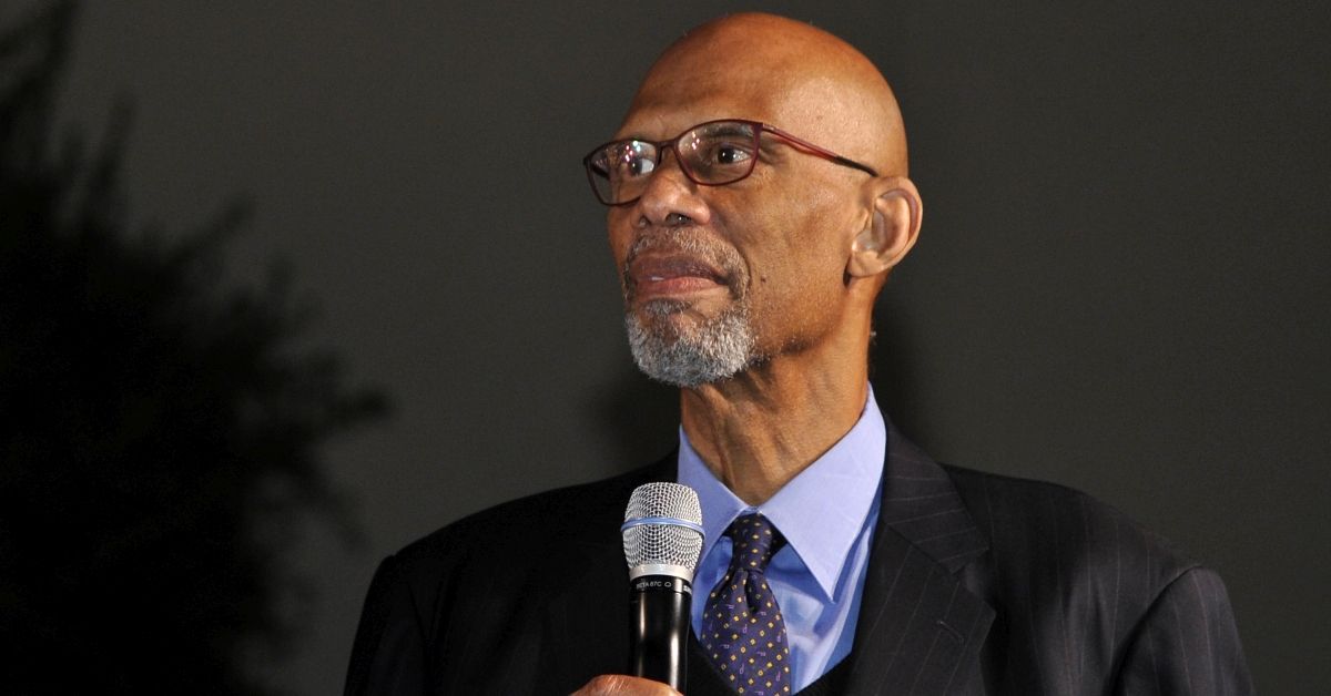 CULVER CITY, CALIFORNIA - APRIL 13: Basketball player Kareem Abdul-Jabbar speaks at the Fulfillment Fund's Spring Fundraising Celebration Honoring UCLA at Sony Pictures Studios on April 13, 2019 in Culver City, California. (Photo by John Sciulli/Getty Images for Fulfillment Fund) (John Sciulli/Getty Images for Fulfillment Fund)