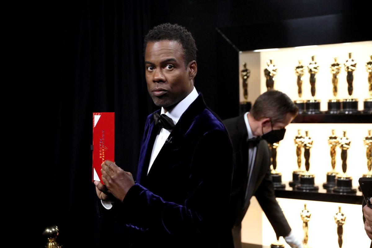 HOLLYWOOD, CALIFORNIA - MARCH 27: In this handout photo provided by A.M.P.A.S.,  Chris Rock is seen backstage during the 94th Annual Academy Awards at Dolby Theatre on March 27, 2022 in Hollywood, California. (Photo by Al Seib
/A.M.P.A.S. via Getty Images) (Al Seib /A.M.P.A.S. via Getty Images)