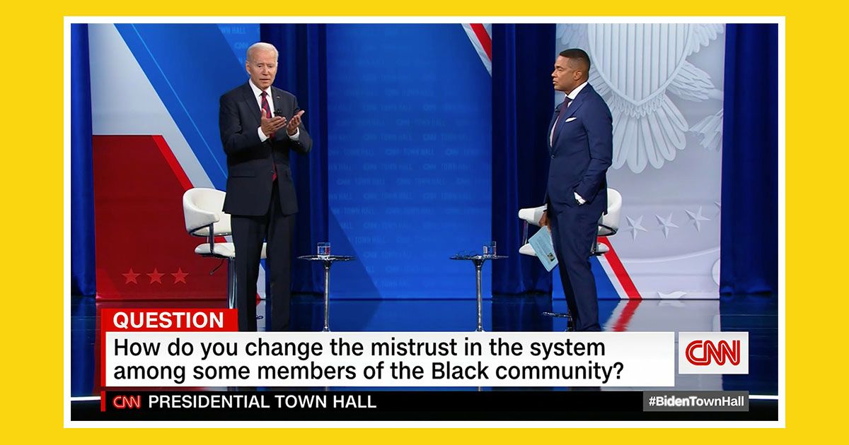 A video with US President Joe Biden and Don Lemon from a CNN Presidential Town Hall was taken out of context on social media. (CNN)