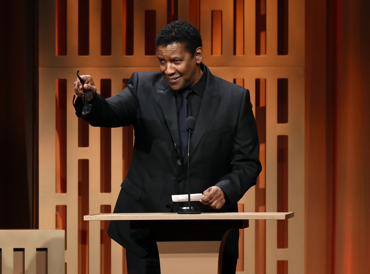 HOLLYWOOD, CALIFORNIA - MARCH 25: Denzel Washington speaks onstage during the 2022 Governors Awards at The Ray Dolby Ballroom at Hollywood &amp; Highland Center on March 25, 2022 in Hollywood, California. (Photo by Mike Coppola/Getty Images) (Mike Coppola/Getty Images)