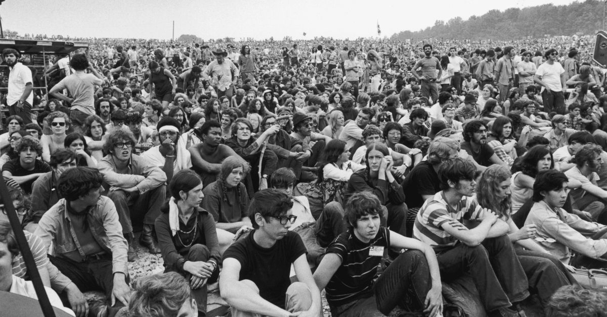 Fans watching first act Richie Havens opening the Woodstock Music Festival, Bethel, New York, 15th August 1969. (Photo by Archive Photos/Getty Images) (Archive Photos/Getty Images)
