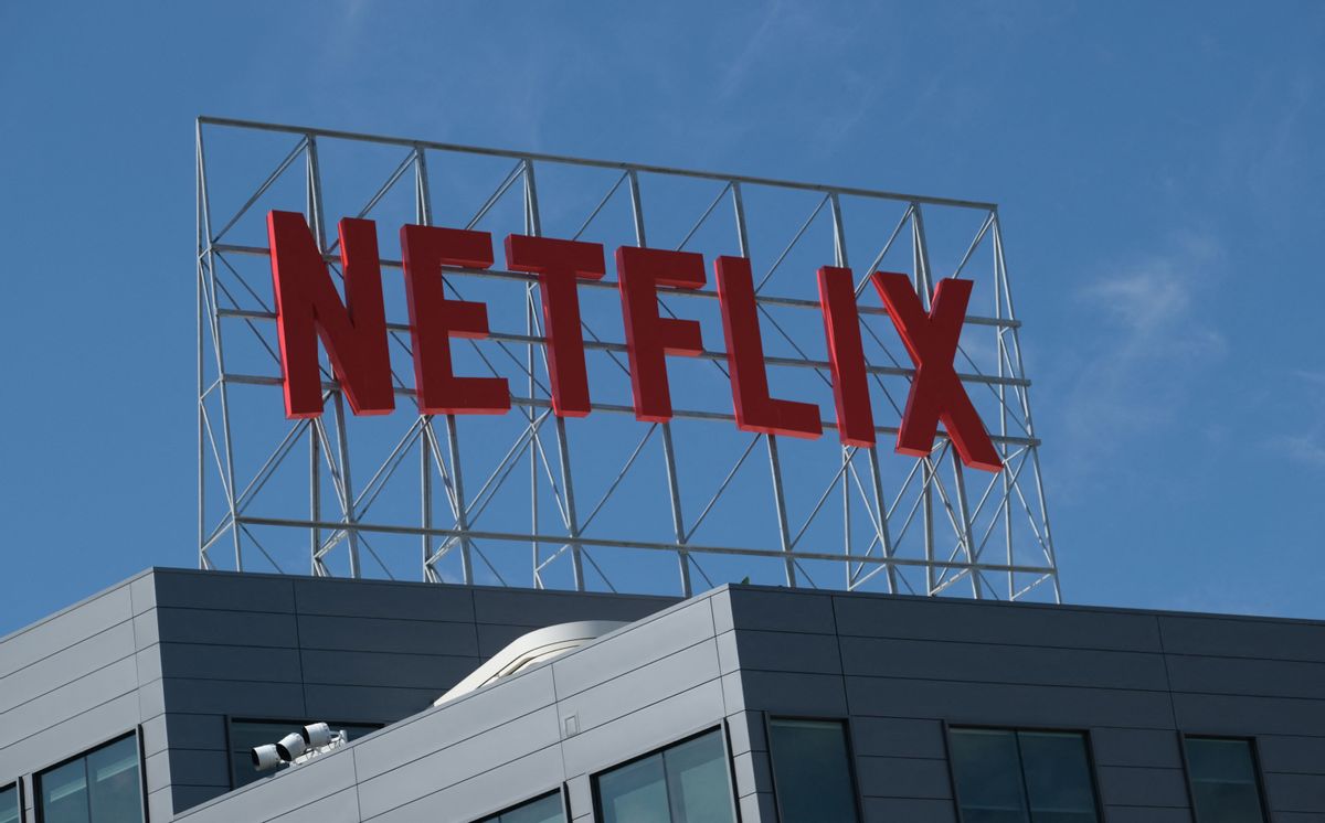 The Netflix logo is seen on top of their office building in Hollywood, California, March 2, 2022. (Photo by Chris DELMAS / AFP) (Photo by CHRIS DELMAS/AFP via Getty Images) (CHRIS DELMAS/AFP via Getty Images)