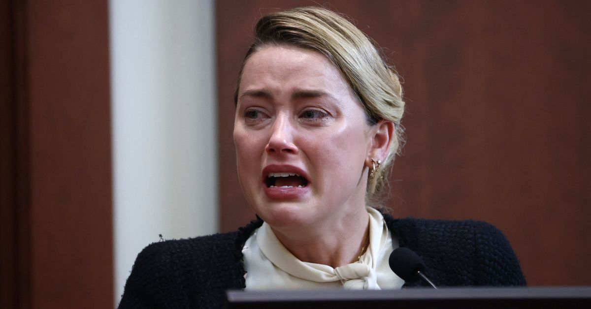 US actress Amber Heard testifies at the Fairfax County Circuit Courthouse in Fairfax, Virginia, on May 5, 2022. - Actor Johnny Depp is suing ex-wife Amber Heard for libel after she wrote an op-ed piece in The Washington Post in 2018 referring to herself as a public figure representing domestic abuse. (Photo by Jim LO SCALZO / POOL / AFP) (Photo by JIM LO SCALZO/POOL/AFP via Getty Images) (JIM LO SCALZO/POOL/AFP via Getty Images)