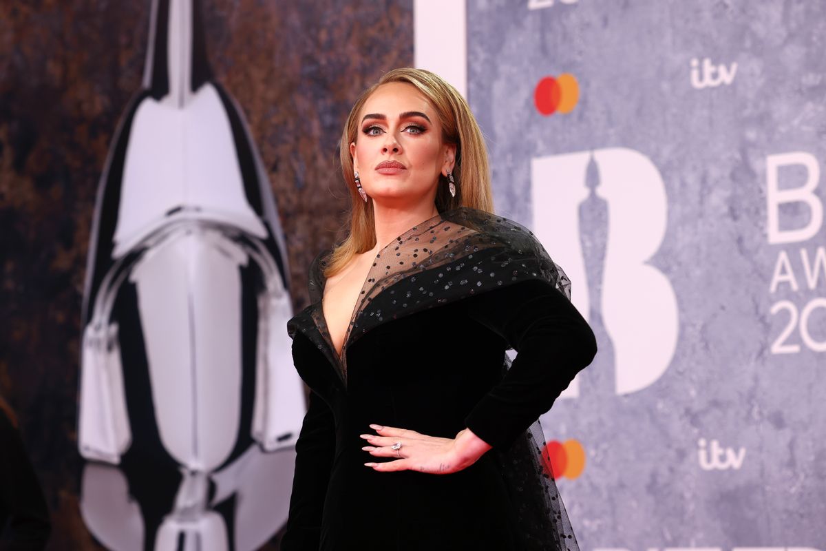 LONDON, ENGLAND - FEBRUARY 08: (EDITORIAL USE ONLY) Adele attends The BRIT Awards 2022 at The O2 Arena on February 08, 2022 in London, England. (Photo by JMEnternational/Getty Images) (JMEnternational/Getty Images)