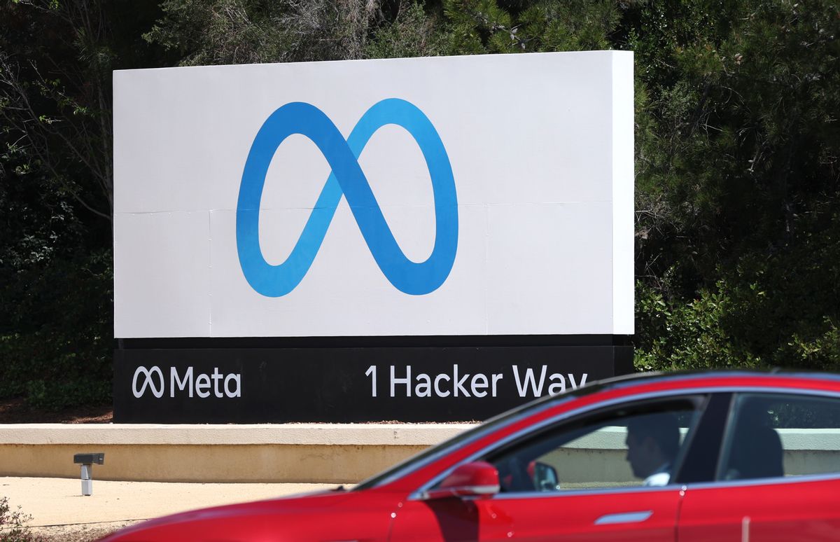 MENLO PARK, CALIFORNIA - APRIL 28: A sign is posted in front of Meta headquarters on April 28, 2022 in Menlo Park, California. Facebook parent company Meta reported better-than-expected first quarter earnings per share of $2.72 compared to analyst expectations of $2.56. Revenue for the quarter fell short at $27.91 billion compared to the expected $28.24 billion. (Photo by Justin Sullivan/Getty Images) (Justin Sullivan/Getty Images)