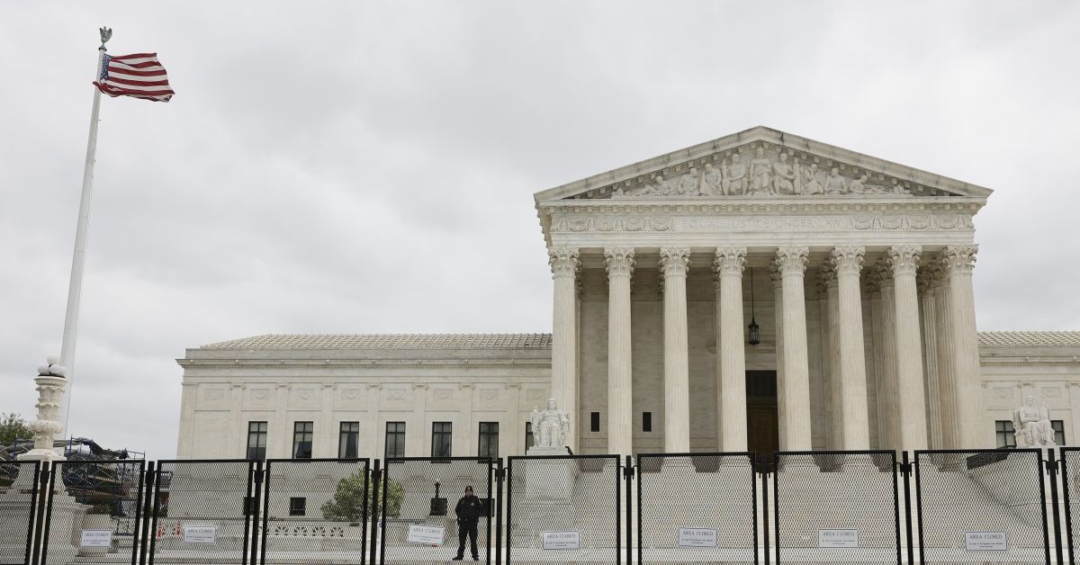 WASHINGTON, DC - MAY 08: A view of the Supreme Court during a Mothers Day rally in support of Abortion rights on May 08, 2022 in Washington, DC. (Photo by Jemal Countess/Getty Images for Supermajority) (Jemal Countess/Getty Images for Supermajority)