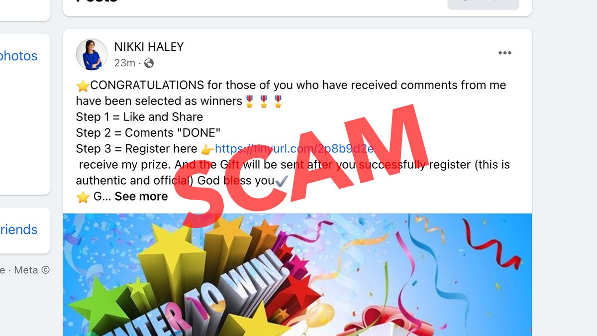 The $750 Cash App Facebook giveaways featuring Nikki Haley, Snoop Dogg, and Paula Deen are all scams. (Facebook)