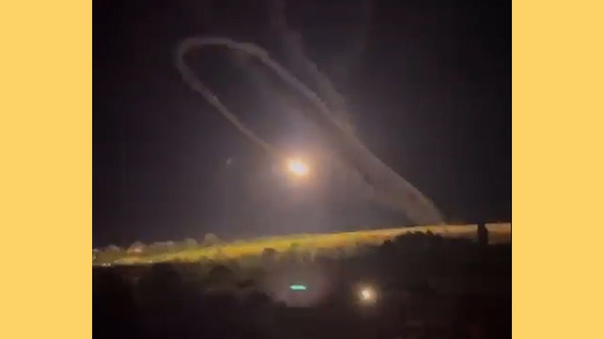 A video said to have been shot at night in Ukraine purportedly showed a Russian missile following a boomerang pattern due to a malfunction, ending with an explosion in the same location where it was launched. (Telegram)