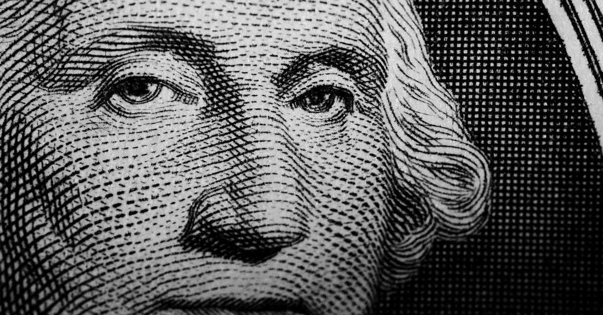 Close up detail of George Washington's portrait on the US One Dollar Note. (Getty Images/Stock photo)