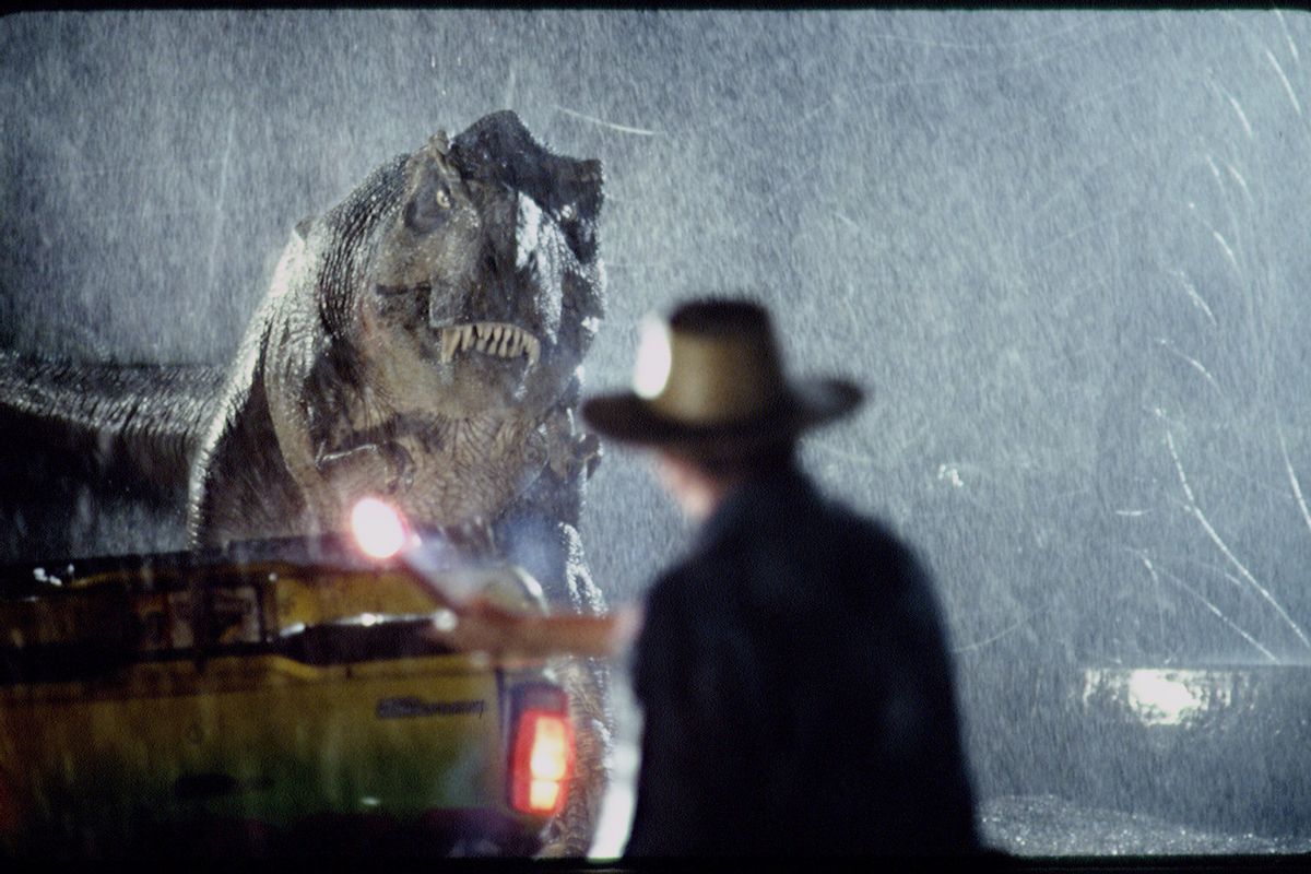 Scene from 1993 motion picture Jurassic Park (Photo by Murray Close/Sygma/Sygma via Getty Images) (Getty Images)