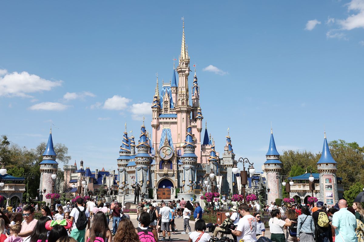 LAKE BUENA VISTA, FLORIDA - MARCH 03: A general view of Cinderella's Castle at Walt Disney World Resort on March 03, 2022 in Lake Buena Vista, Florida. (Photo by Arturo Holmes/Getty Images for Disney Dreamers Academy) (Arturo Holmes/Getty Images for Disney Dreamers Academy)