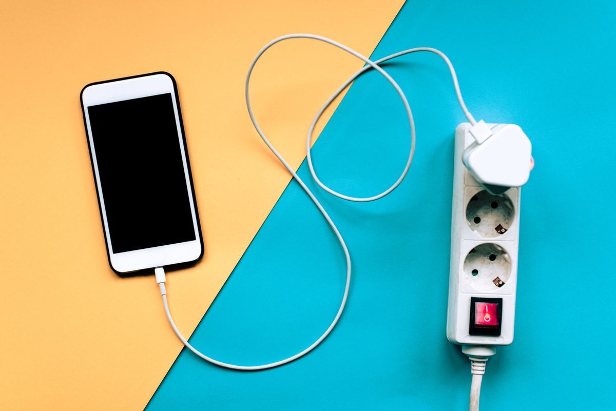 Smartphone being charged (Stock Photo/Getty Images)
