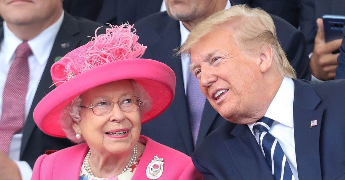 PORTSMOUTH, ENGLAND - JUNE 05: Queen Elizabeth II and US President, Donald Trump attend the D-day 75 Commemorations on June 05, 2019 in Portsmouth, England. The political heads of 16 countries involved in World War II joined Her Majesty, The Queen is on the UK south coast for a service to commemorate the 75th anniversary of D-Day. Overnight it was announced that all 16 had signed an historic proclamation of peace to ensure the horrors of the Second World War are never repeated. The text has been agreed by Australia, Belgium, Canada, Czech Republic, Denmark, France, Germany, Greece, Luxembourg, Netherlands, Norway, New Zealand, Poland, Slovakia, the United Kingdom and the United States of America. (Photo by Chris Jackson-WPA Pool/Getty Images (Chris Jackson-WPA Pool/Getty Images)